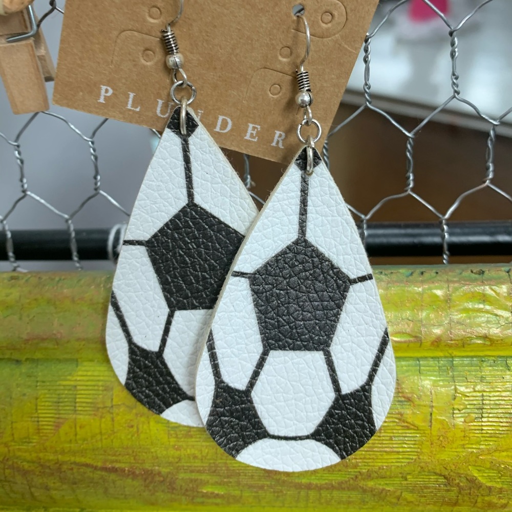 Plunder soccer earrings
